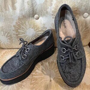Dr. Scholl's Nice Max Ox Women's Loafers & Slip-Ons Charcoal Wool size 7